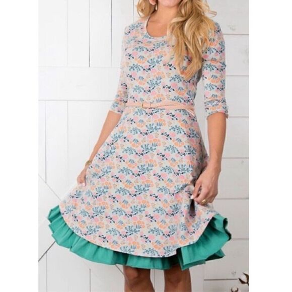 Matilda Jane Joanna Gained Down On The Farm Dress Women's XS Floral A Line Flare - Picture 1 of 14